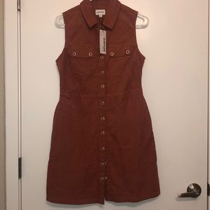Frank and oak burnt orange corduroy dress